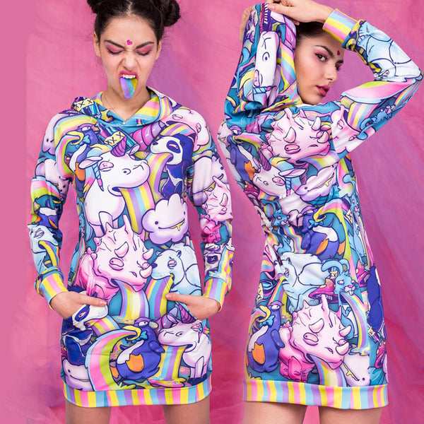 Unicorn Hoodie Dress - cosplaysos