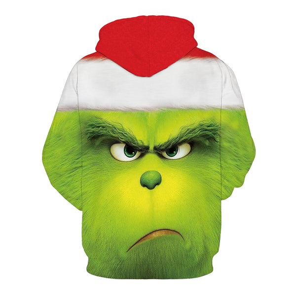 Grinch Hoodie - The Grinch Pullover Hooded Sweatshirt CSSG008 - cosplaysos