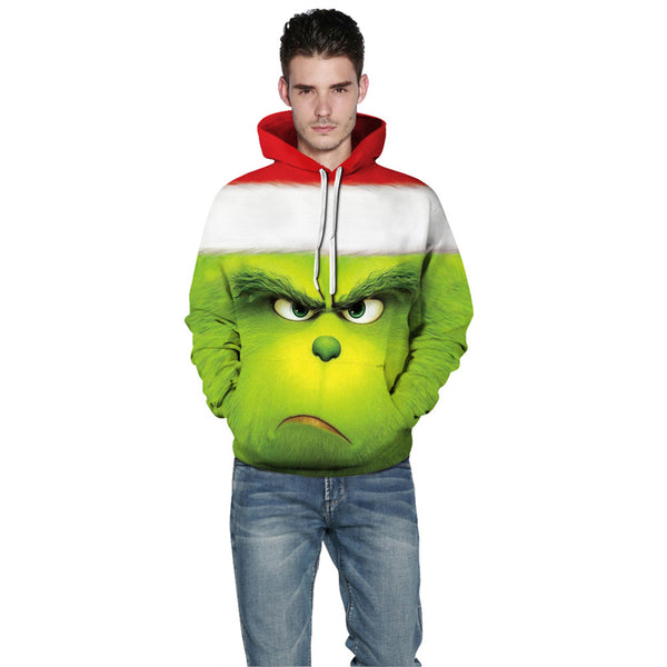 Grinch Hoodie - The Grinch Pullover Hooded Sweatshirt CSSG008 - cosplaysos