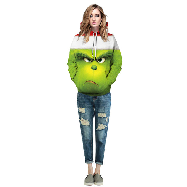 Grinch Hoodie - The Grinch Pullover Hooded Sweatshirt CSSG008 - cosplaysos