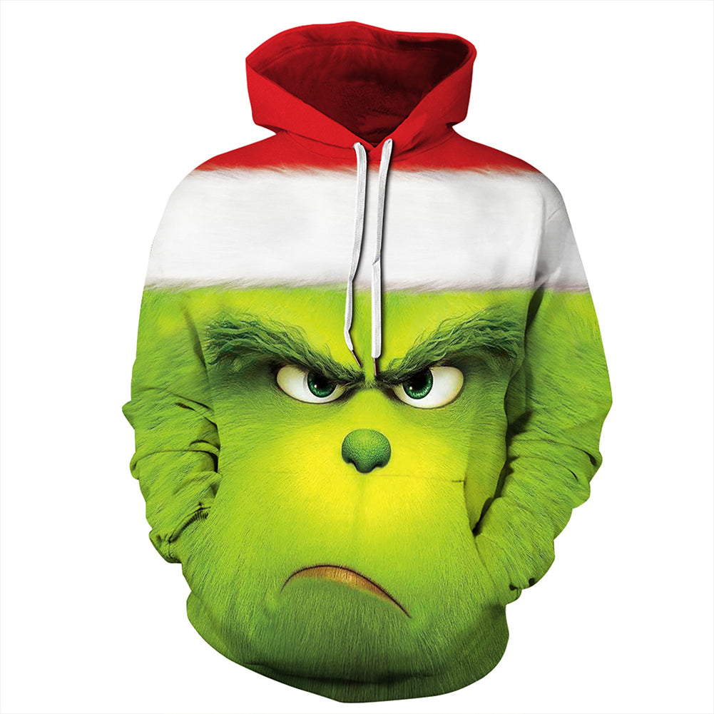 Grinch Hoodie - The Grinch Pullover Hooded Sweatshirt CSSG008 - cosplaysos