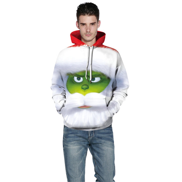 Grinch Hoodie - The Grinch Pullover Hooded Sweatshirt CSSG009 - cosplaysos