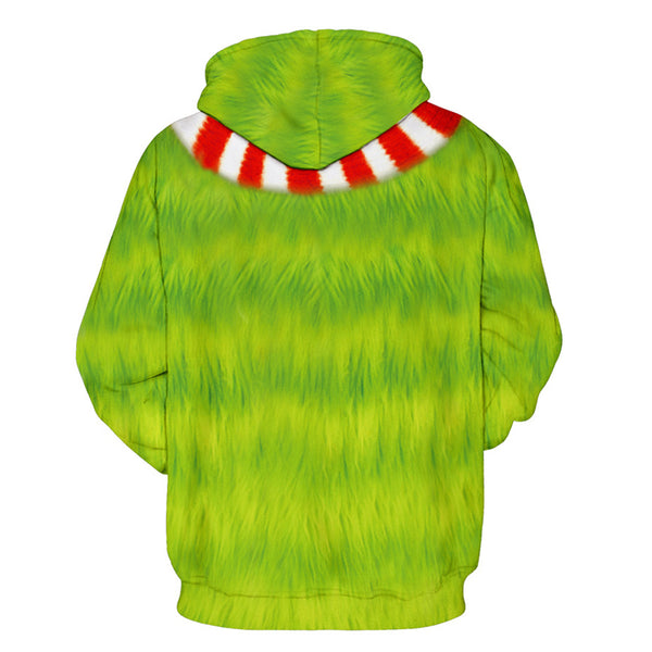 Grinch Hoodie - The Grinch Pullover Hooded Sweatshirt CSSG010 - cosplaysos