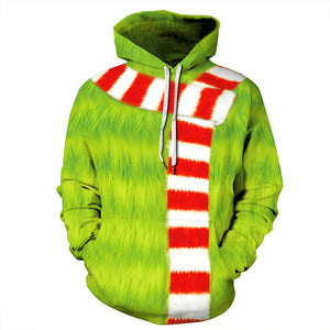 Grinch Hoodie - The Grinch Pullover Hooded Sweatshirt CSSG010 - cosplaysos