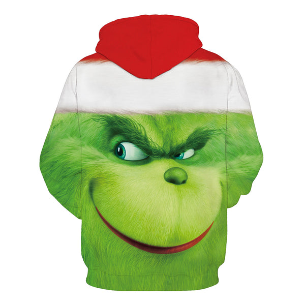 Grinch Hoodie - The Grinch Pullover Hooded Sweatshirt CSSG011 - cosplaysos