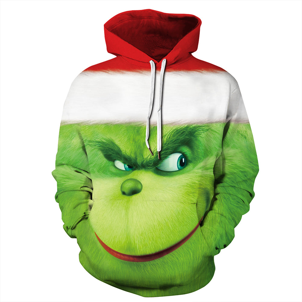 Grinch Hoodie - The Grinch Pullover Hooded Sweatshirt CSSG011 - cosplaysos