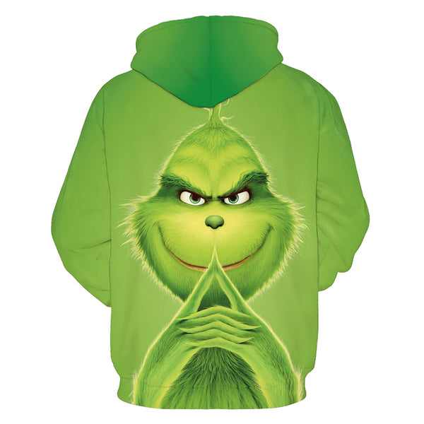 Grinch Hoodie - The Grinch Pullover Hooded Sweatshirt CSSG012 - cosplaysos