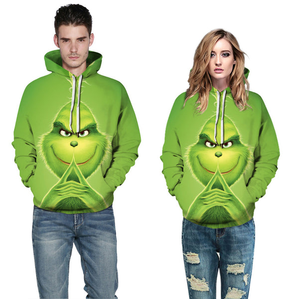 Grinch Hoodie - The Grinch Pullover Hooded Sweatshirt CSSG012 - cosplaysos