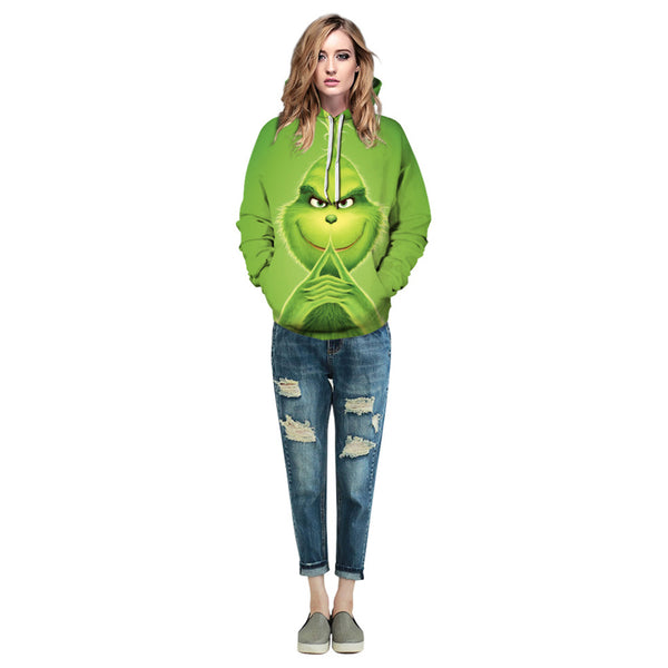 Grinch Hoodie - The Grinch Pullover Hooded Sweatshirt CSSG012 - cosplaysos