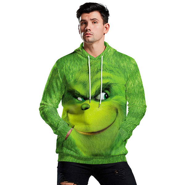 Grinch Hoodie - The Grinch Pullover Hooded Sweatshirt CSSG014 - cosplaysos