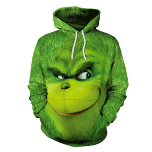 Grinch Hoodie - The Grinch Pullover Hooded Sweatshirt CSSG014 - cosplaysos