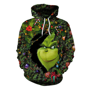 Grinch Hoodie - The Grinch Pullover Hooded Sweatshirt CSSG017 - cosplaysos