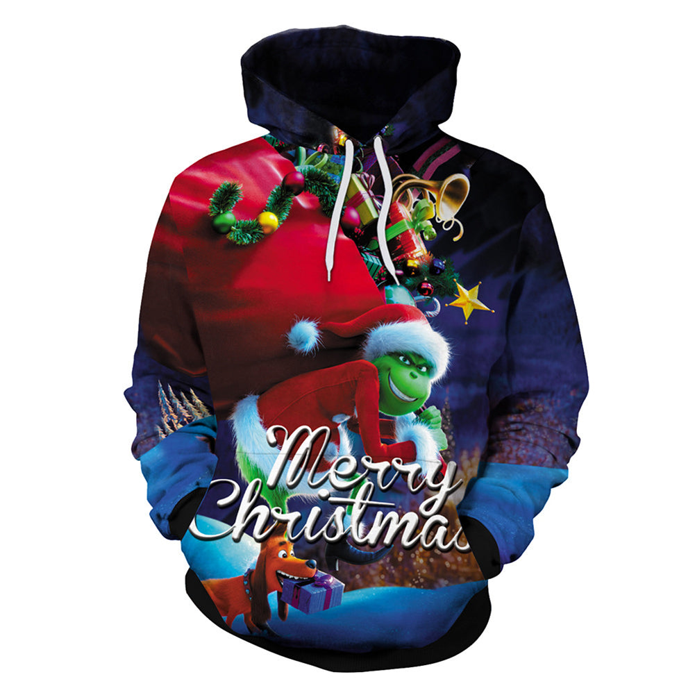 Grinch Hoodie - The Grinch Pullover Hooded Sweatshirt CSSG018 - cosplaysos