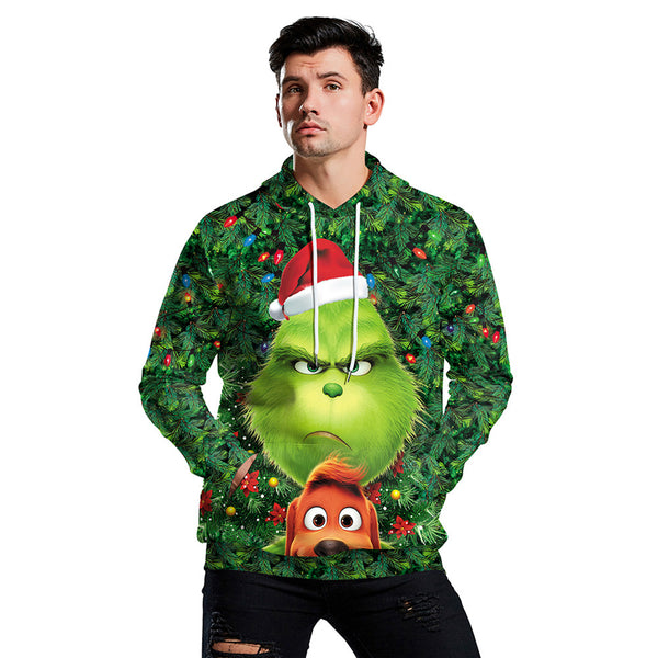 Grinch Hoodie - The Grinch Pullover Hooded Sweatshirt CSSG019 - cosplaysos