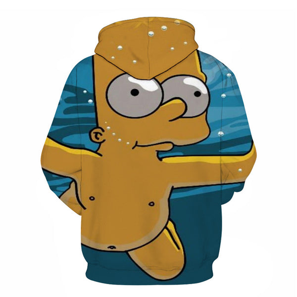 The Simpsons Hoodie - Bart Simpson Pullover Hoodie CSSG092 - cosplaysos