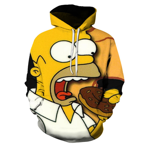 The Simpsons Hoodie - Homer J Simpson Pullover Hoodie CSSG098 - cosplaysos