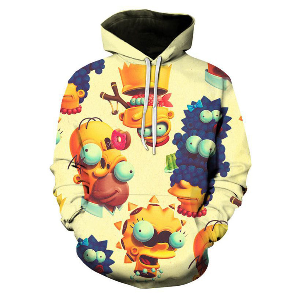 The Simpsons Hoodie - Cartoon Simpson Pullover Hoodie CSSG099 - cosplaysos