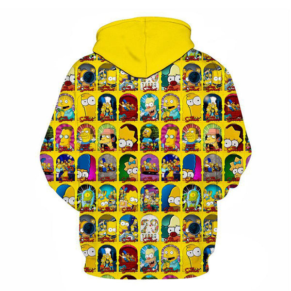 The Simpsons Hoodie - Cartoon Simpson Pullover Hoodie CSSG102 - cosplaysos