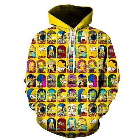 The Simpsons Hoodie - Cartoon Simpson Pullover Hoodie CSSG102 - cosplaysos