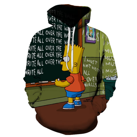 The Simpsons Hoodie - Bart Simpson Pullover Hoodie CSSG107 - cosplaysos
