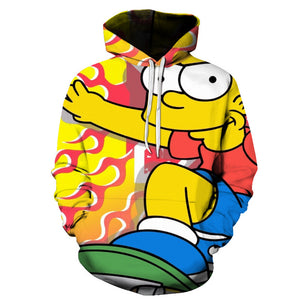 The Simpsons Hoodie - Bart Simpson Pullover Hoodie CSSG108 - cosplaysos