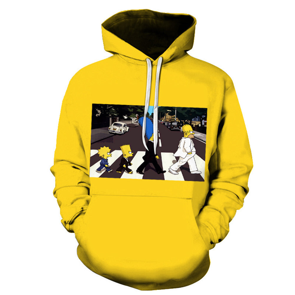 The Simpsons Hoodie - Cartoon Simpson Pullover Hoodie CSSG112 - cosplaysos