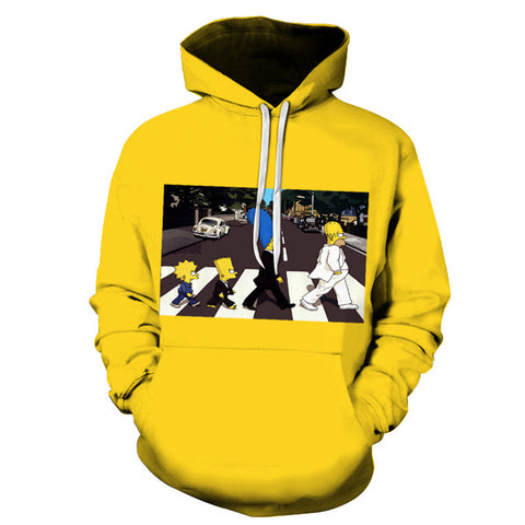 The Simpsons Hoodie - Cartoon Simpson Pullover Hoodie CSSG112 - cosplaysos