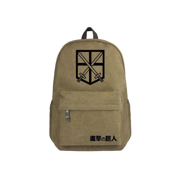 Japanese Anime Attack On Titan Canvas 17" Bag Backpack CSSO128 - cosplaysos