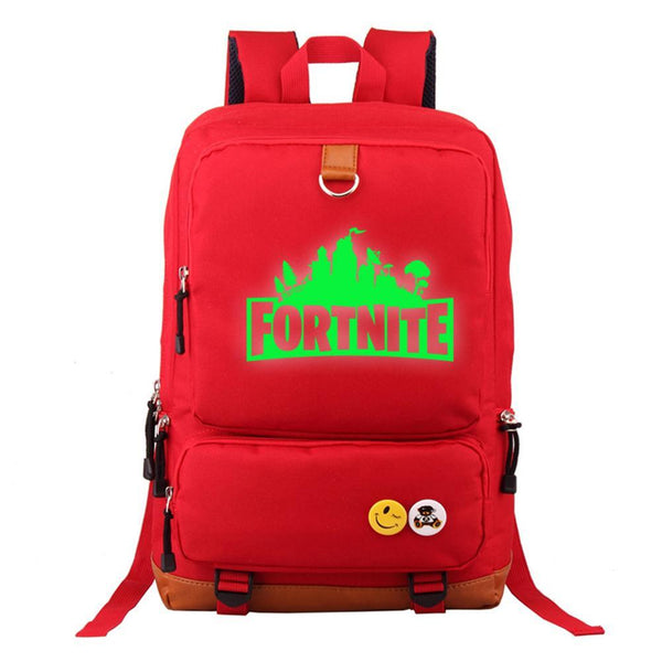 Game Fortnite 17" Canvas Student Backpack - Green Luminous CSSO099 - cosplaysos