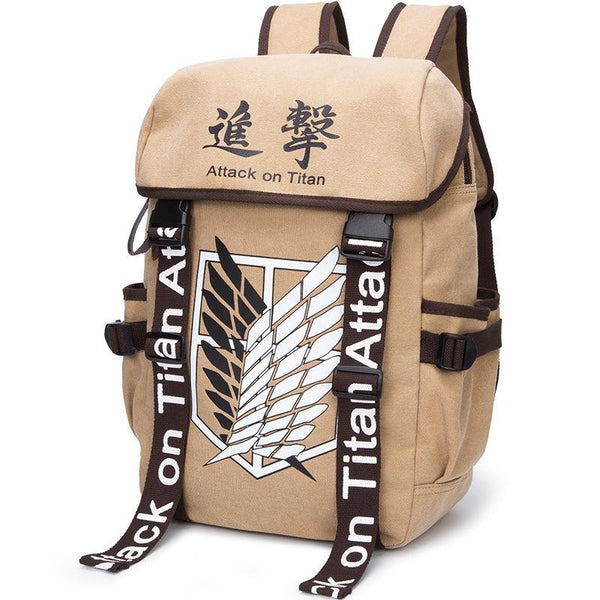 Anime Comics Attack On Titan Canvas Backpack CSSO125 - cosplaysos