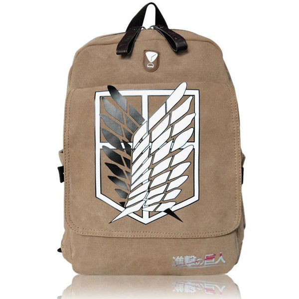 Anime Comics Attack On Titan Canvas Backpack CSSO116 - cosplaysos