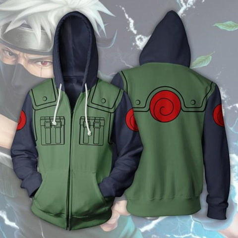 Naruto Hoodie - Hatake Kakashi Zip Up Hoodie CSOS001 - cosplaysos