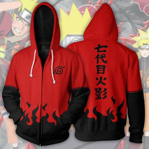 Naruto Hoodie - Nana Daime Hokage Zip Up Hoodie CSOS006 - cosplaysos