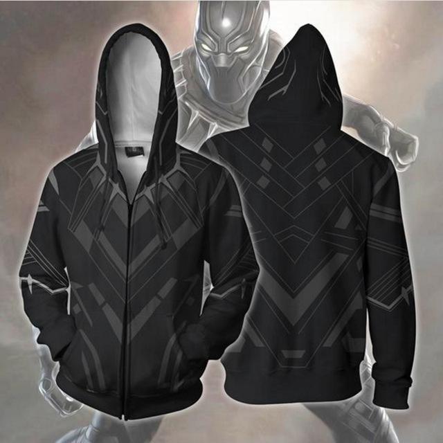 The Avengers Hoodie - Black Panther Zip Up Hoodie CSOS00A - cosplaysos