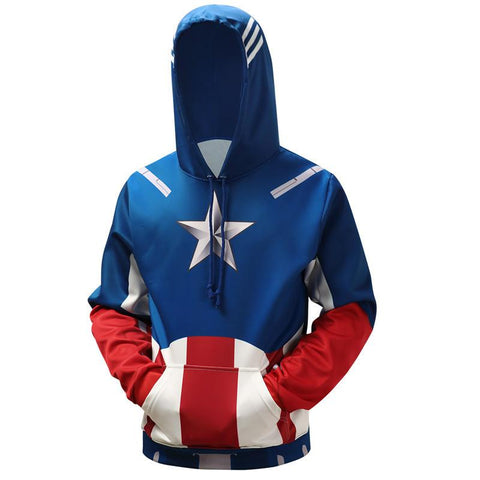 The Avengers Hoodie - Captain America Pullover Hoodie CSOS00G - cosplaysos