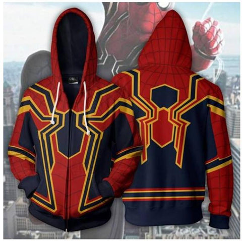 Spider-Man Hoodie - The Avengers Zip Up Hoodie CSOS00I - cosplaysos