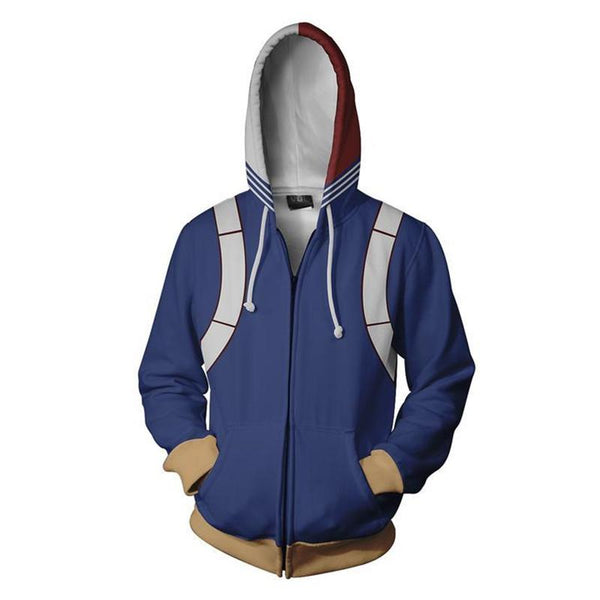 My Hero Academia Hoodie - Shoto Todoroki Zip Up Hoodie CSOS016 - cosplaysos