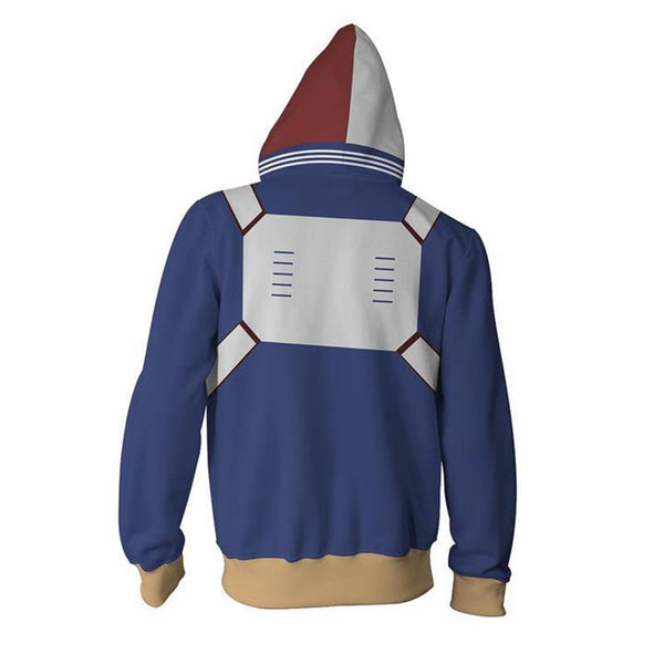 My Hero Academia Hoodie - Shoto Todoroki Zip Up Hoodie CSOS016 - cosplaysos