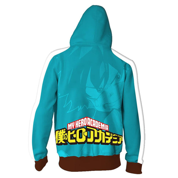 My Hero Academia Hoodie - Izuku Midoriya Zip Up Hoodie CSOS017 - cosplaysos