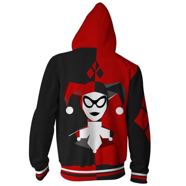 Batman Hoodie - Harley Quinn Zip Up Hoodie CSOS043 - cosplaysos