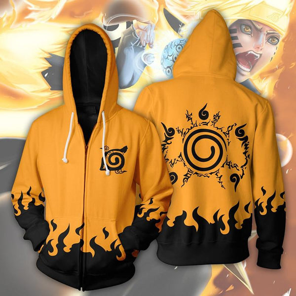 Naruto Hoodie -  Naruto Seal Zip Up Hoodie CSOS106 - cosplaysos