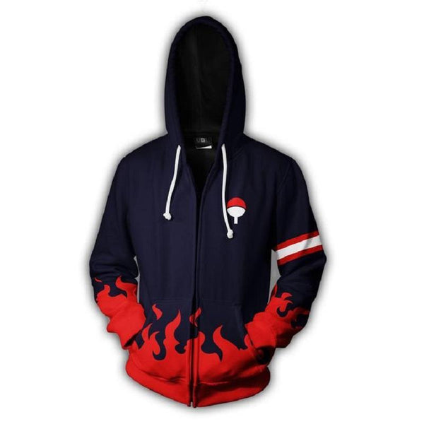 Naruto Hoodies - Uchiha Clan Zip Up Hoodie - cosplaysos