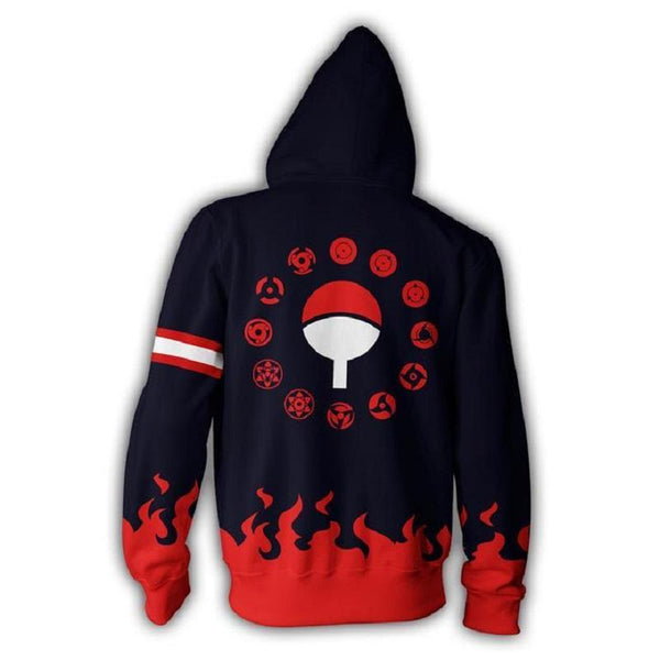 Naruto Hoodies - Uchiha Clan Zip Up Hoodie - cosplaysos