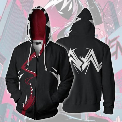 Spider-Man Hoodie - Venom vs. Carnage Zip Up Hoodie CSOS136 - cosplaysos