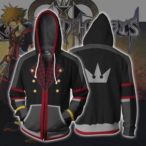 Kingdom Hearts Hoodie - Sora Zip Up Hoodie CSOS307 - cosplaysos