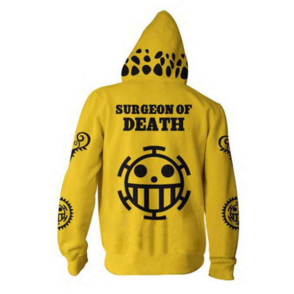 One Piece Hoodie - Trafalgar Law Zip Up Hoodie CSOS308 - cosplaysos