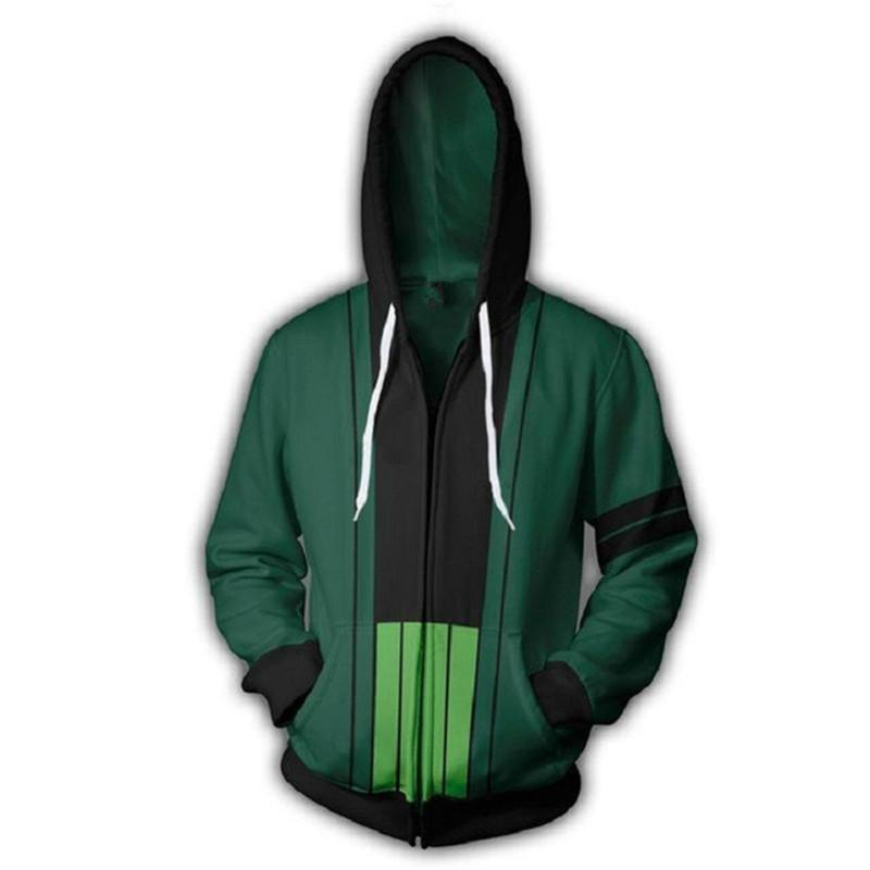 One Piece Hoodie - Roronoa Zoro Zip Up Hoodie CSOS311 - cosplaysos