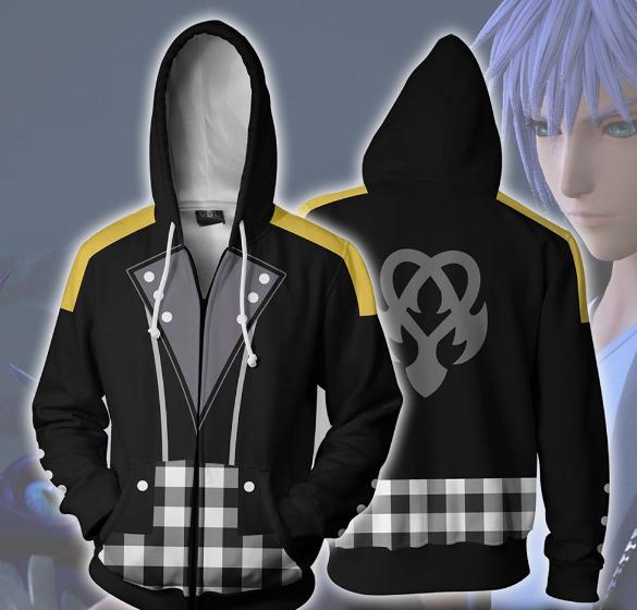 Kingdom Hearts Hoodie - Riku Keyblade Zip Up Hoodie CSOS312 - cosplaysos
