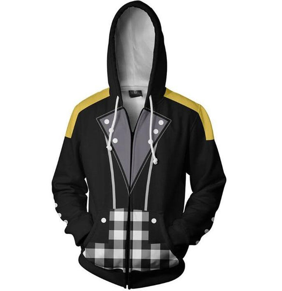 Kingdom Hearts Hoodie - Riku Keyblade Zip Up Hoodie CSOS312 - cosplaysos