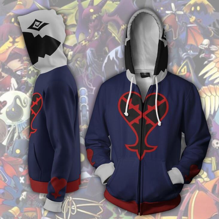 Kingdom Hearts Hoodie - Heartless Zip Up Hoodie CSOS314 - cosplaysos